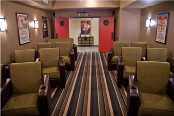 Theater, library, pub, craft room, fitness room, hair salon, community garden, walking path